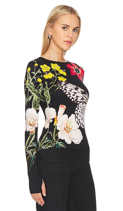 Shop Alice And Olivia Delaina Crop Top In Essential Floral