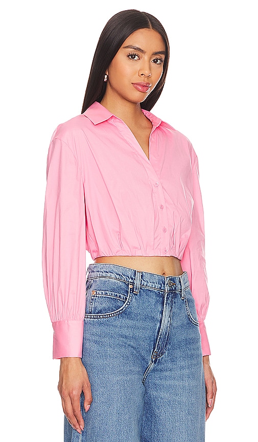 TRUDY CROPPED PLEATED TOP