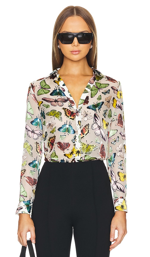 Alice + Olivia Eloise Blouse in Boundless Butterfly
