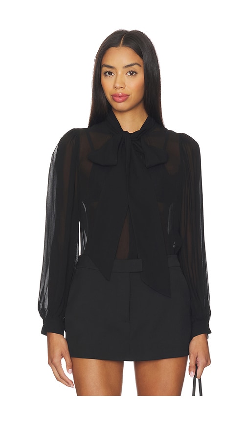 Alice And Olivia Brentley Blouse In Black