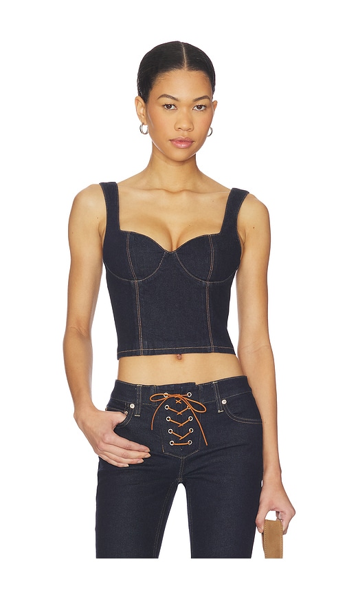 Alice + Olivia Alice + Olivia Ava Sweetheart Denim Bustier