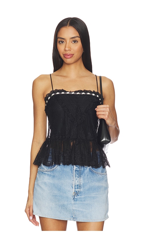 Alessia Lace Ruffle Crop Top