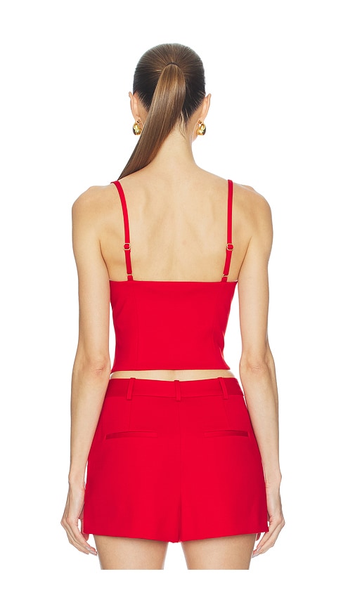  Alice + Olivia Kelcey Button Front Top In Red. Size 4. Also In 12. 