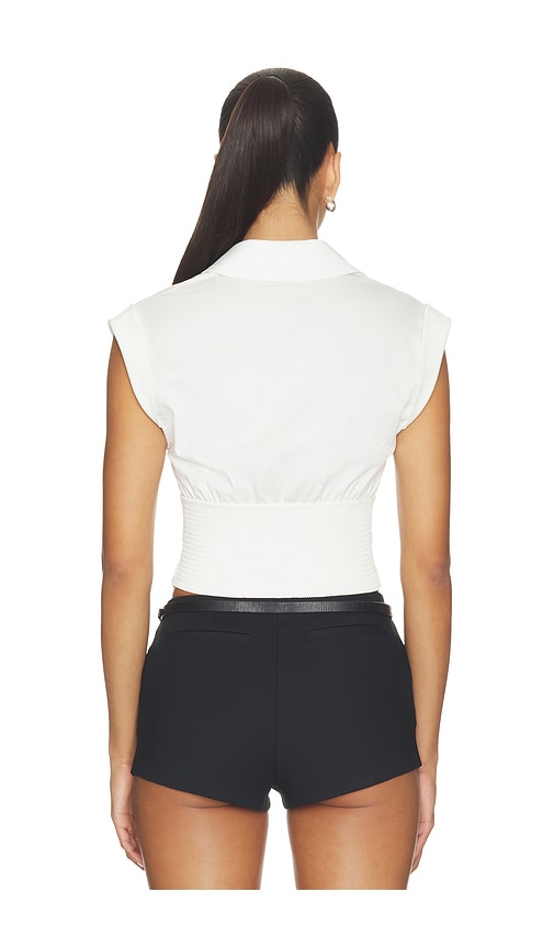 Alice + Olivia Alice + Olivia Kim Paneled Corset Fitted Top | Thumbnail 3