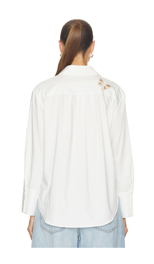 Alice + Olivia Alice + Olivia Finely Embellished Buttondown With Cutouts | Thumbnail 3