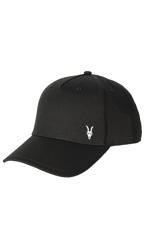 ALLSAINTS EMBROIDERED RAMSKULL BASEBALL CAP