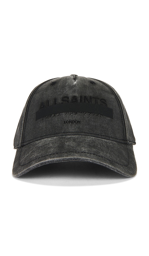Strikethrough Baseball Cap in Black - ALLSAINTS - Modalova