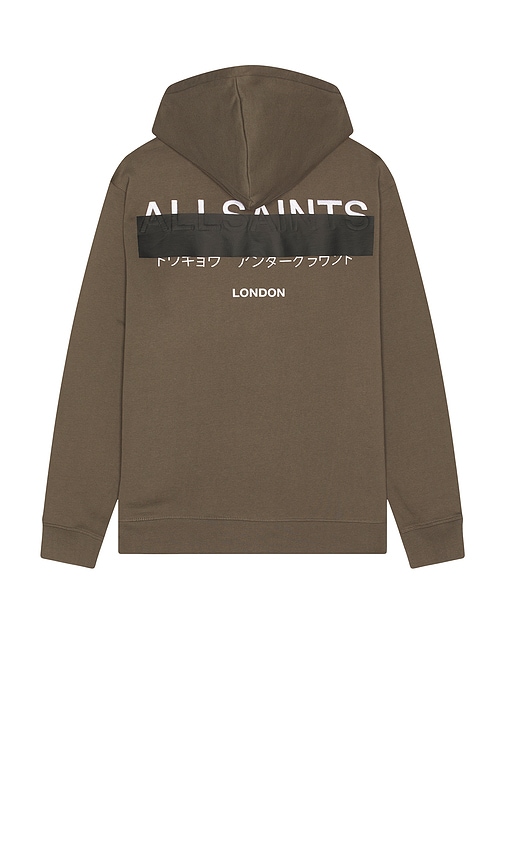Allsaints Redact Hoodie In Brown