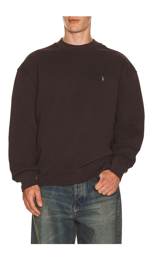 Allsaints Asher Crew Neck Sweater In Brown