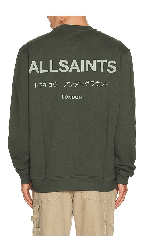 Allsaints Underground Sweatshirt In Green