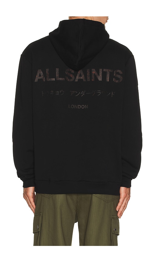 Allsaints Underground Hoodie In Blue