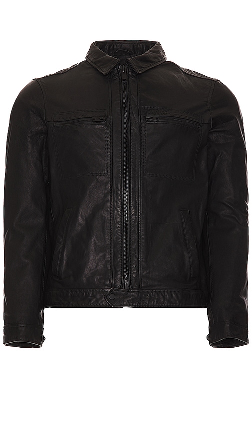 ALLSAINTS Lark Leather Jacket in Black | REVOLVE