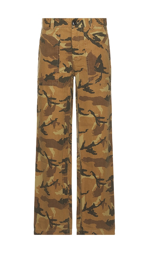 Shop Allsaints Gaspar Trouser In Camo Brown