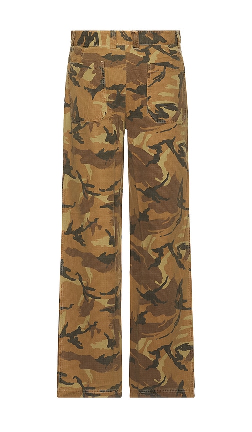 Shop Allsaints Gaspar Trouser In Camo Brown