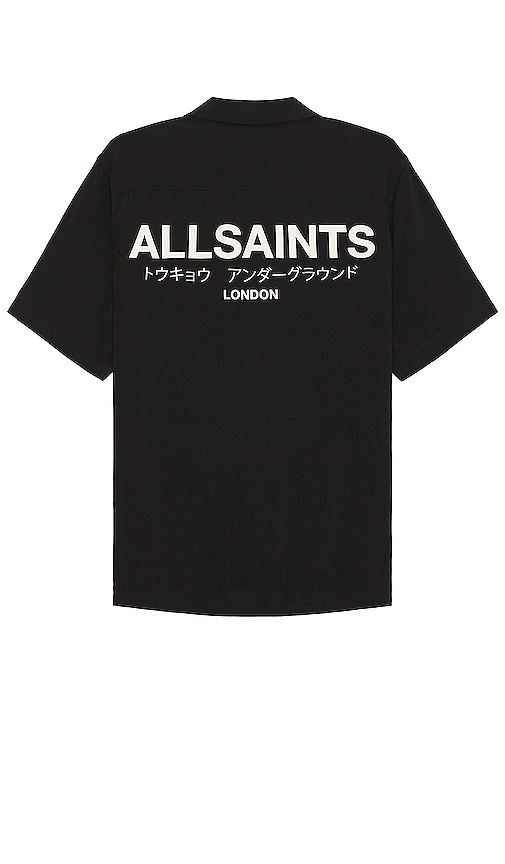 Allsaints Underground Short Sleeve Shirt In Black