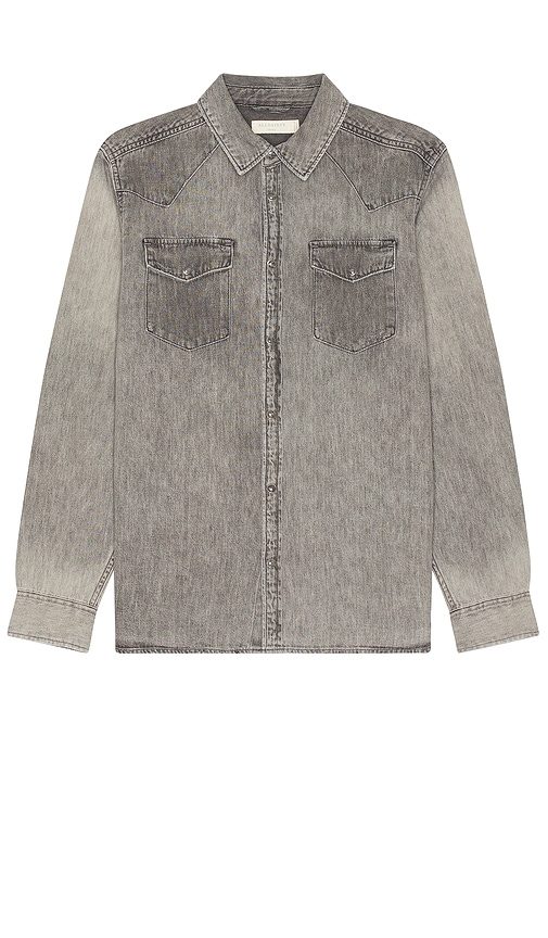 ALLSAINTS Halldor Crew in Charcoal Marl