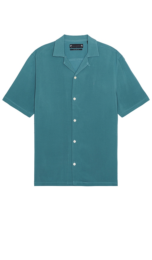Shop Allsaints Venice Shirt In Aquara Blue