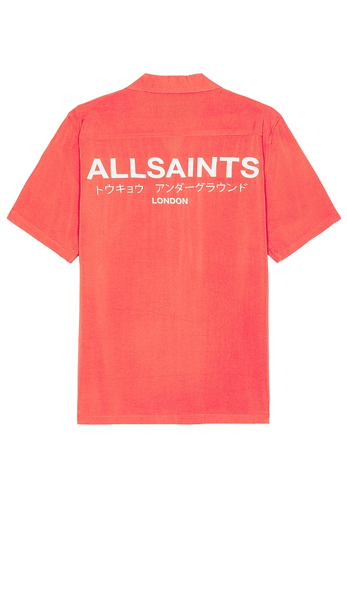 Shop Allsaints Underground Short Sleeve Shirt In 艳粉色