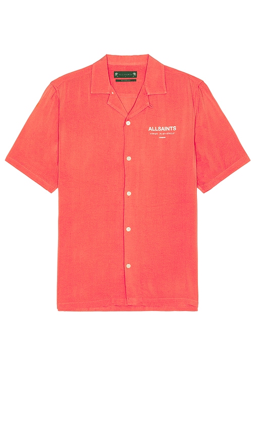 Shop Allsaints Underground Short Sleeve Shirt In 艳粉色