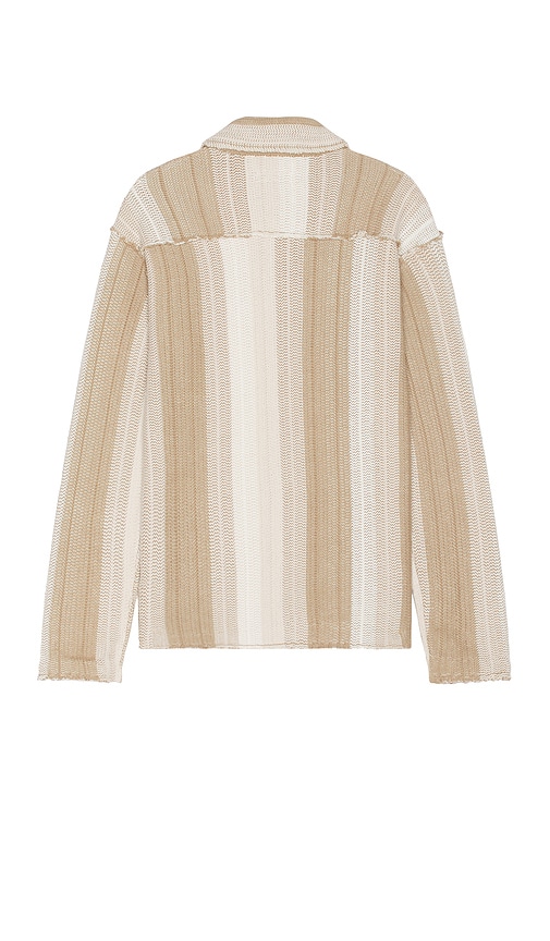 Shop Allsaints Truck Cardigan Shirt In Dust Taupe