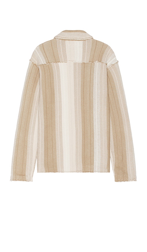 Shop Allsaints Truck Cardigan Shirt In Dust Taupe