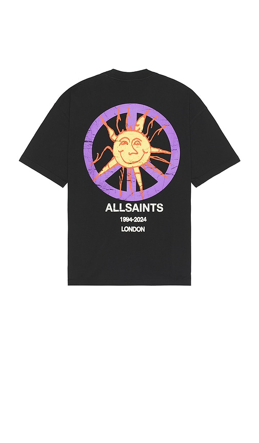 Shop Allsaints Orbs Tee In Ì›œì‹± Ë¸”ëž™