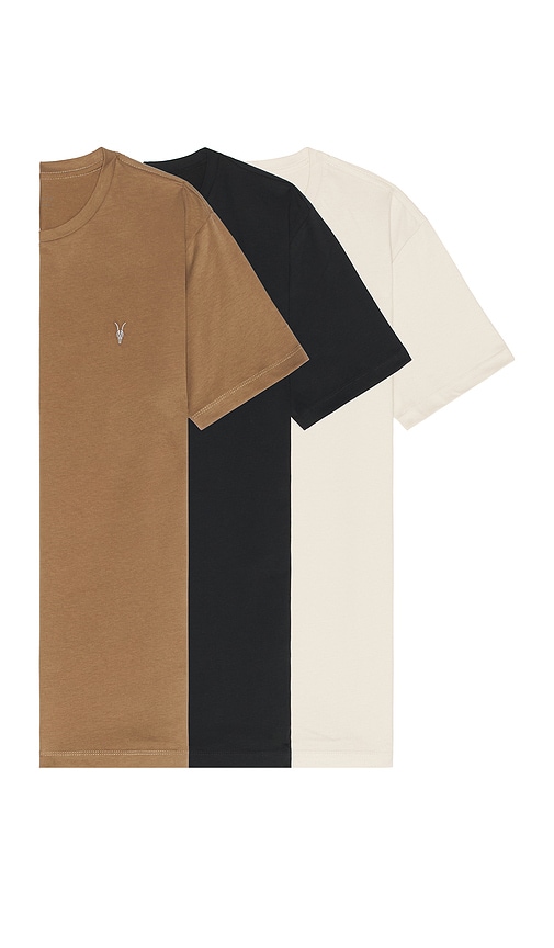 Shop Allsaints Brace 3 Pack Tee In Brown