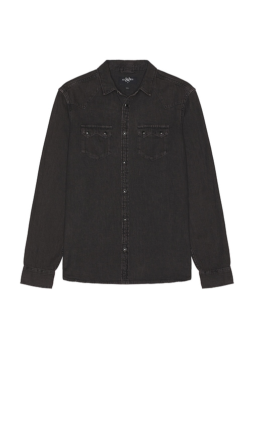 Shop Allsaints Rock Shirt In 워싱 블랙