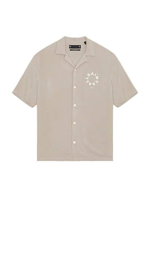 Shop Allsaints Tierra Short Sleeve Shirt In Grey