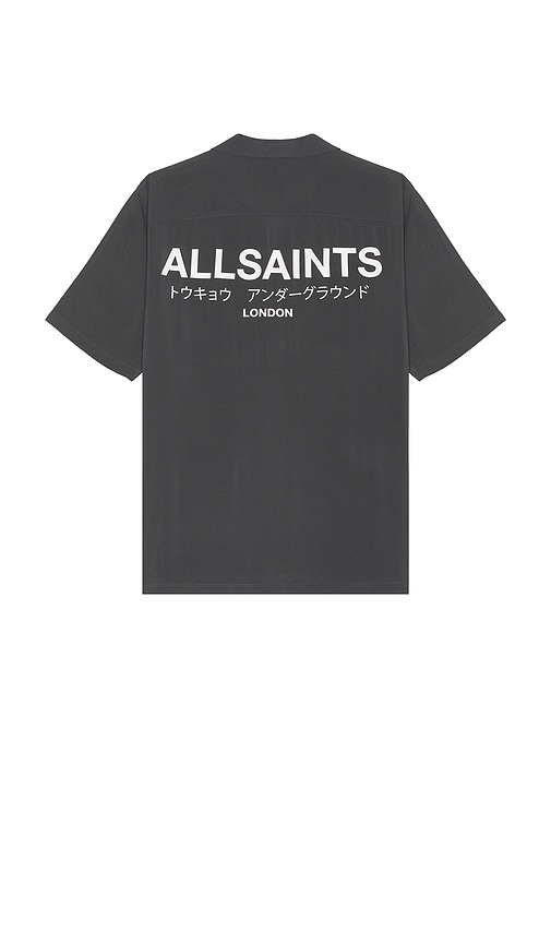 Shop Allsaints Underground Short Sleeve Shirt In Jackson Blue