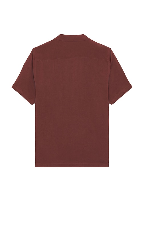 Shop Allsaints Venice Short Sleeve Shirt In Burgundy