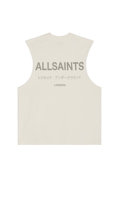 ALLSAINTS Underground Crew Neck Tank in Sandy White