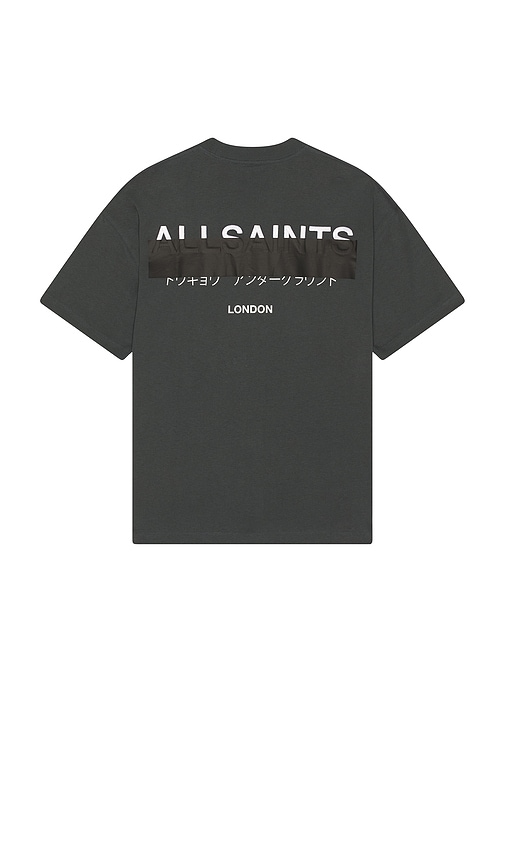 Allsaints Redact Crew Neck Tee In Blue