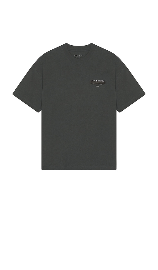 Allsaints Redact Crew Neck Tee In Blue