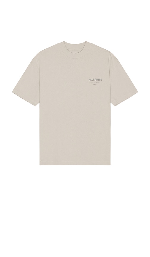 Allsaints Future Crew Neck Tee In Gray