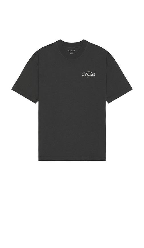 Allsaints Herald Crew Neck Tee In Black
