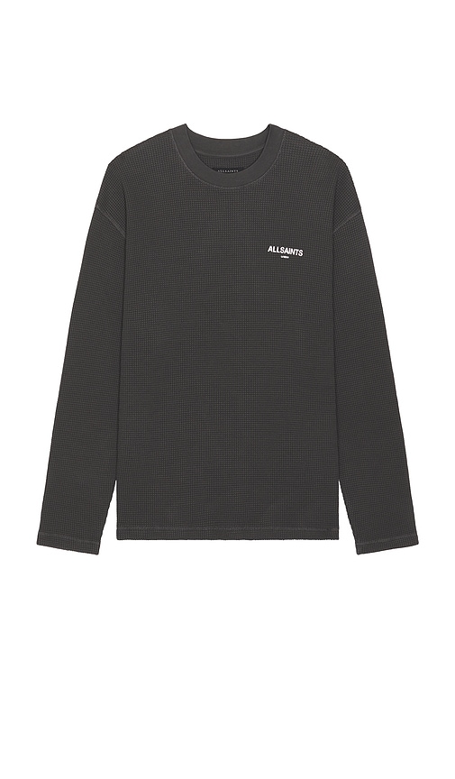 Allsaints Crypt Long Sleeve Tee In Gray