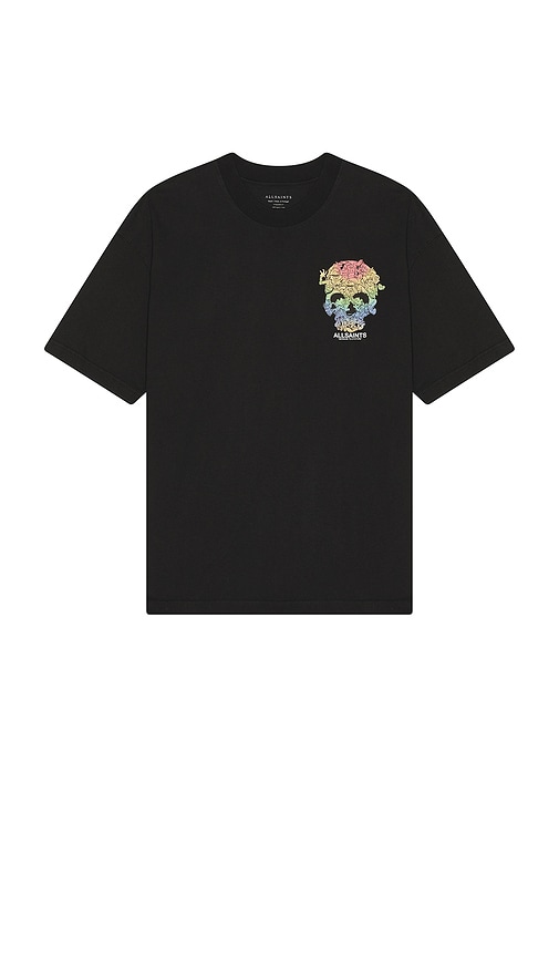 Allsaints Trance Crew Neck Tee In Black