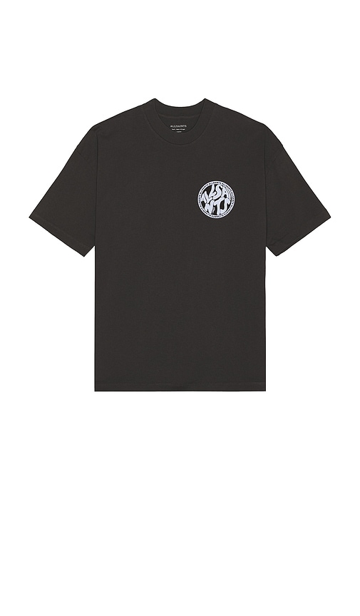 Allsaints Distortion Crew Neck Tee In Black