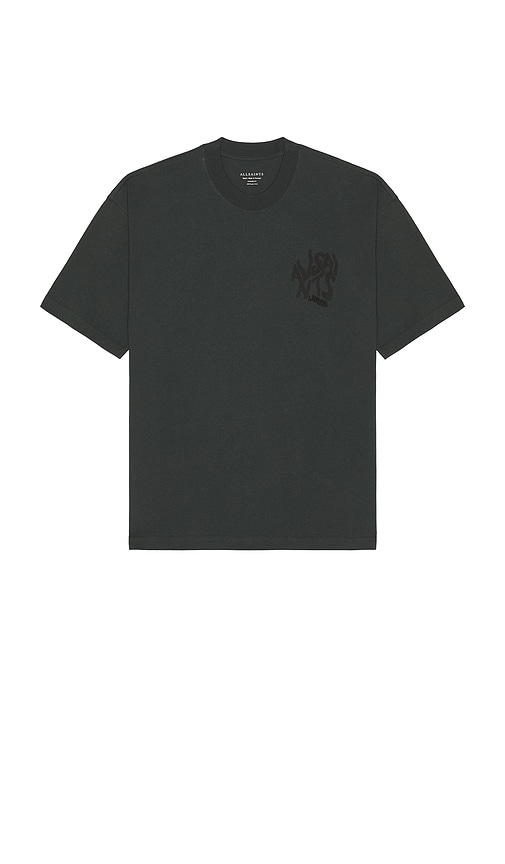 Allsaints Orlando Crew Neck Tee In Black