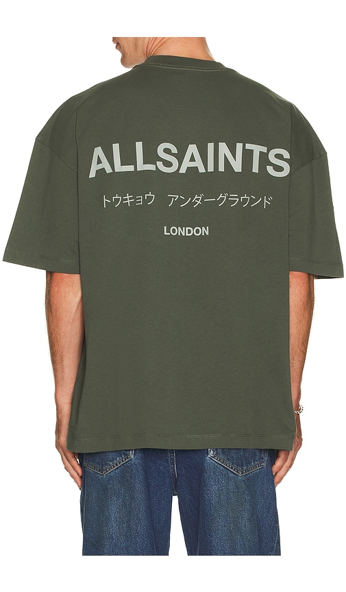 Allsaints Underground Tee In Green