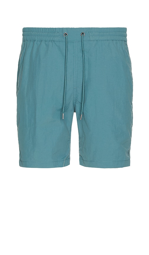 ALLSAINTS Warden Swim Short in Aquara Blue