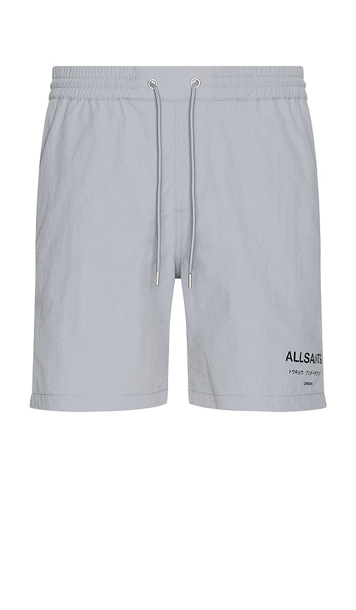 ALLSAINTS Underground Swim Short in Skyline Grey