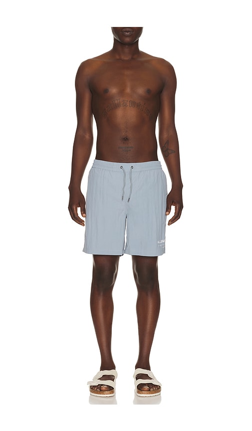  Allsaints Badeshorts Underground In Blue. Größe S. Also In M, L, Xl/1x. 