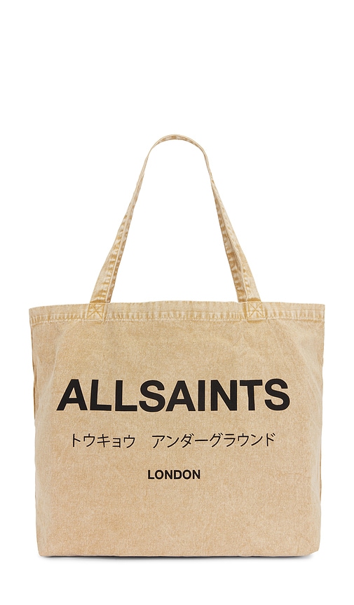 Shop Allsaints Undrground Acid Tote In Pitt Brown