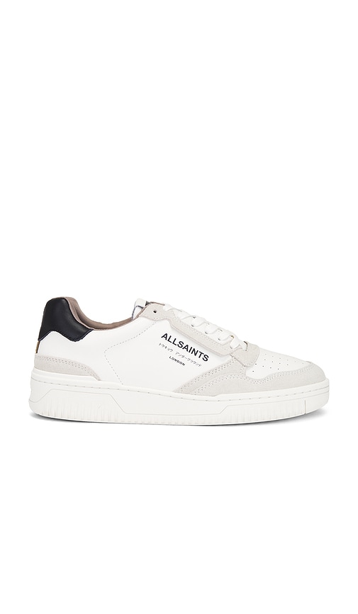 Shop Allsaints Regan Low Top In Chalk White & Black