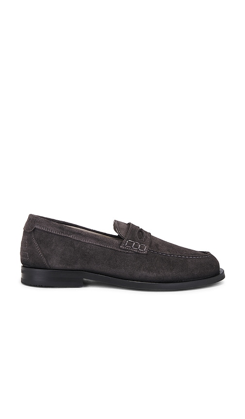 Shop Allsaints Harmon Suede Loafer In 차코 그레이