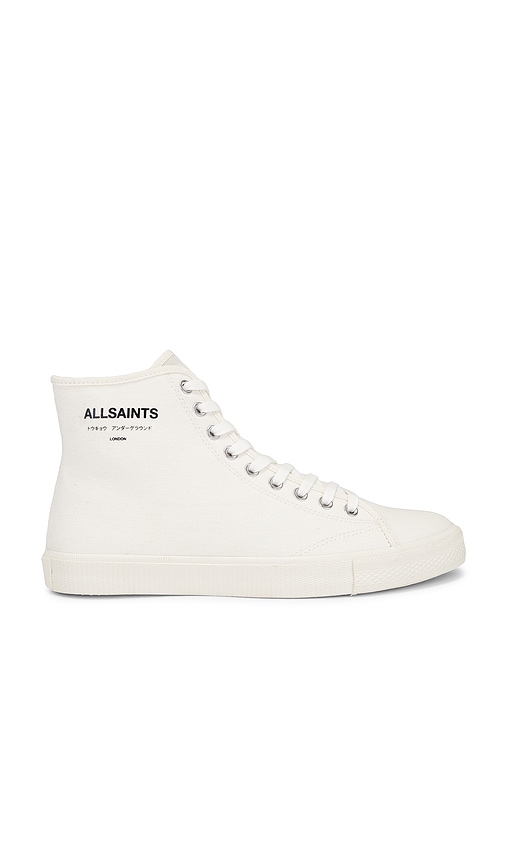 Shop Allsaints Underground Canvas High Top In 오프 화이트