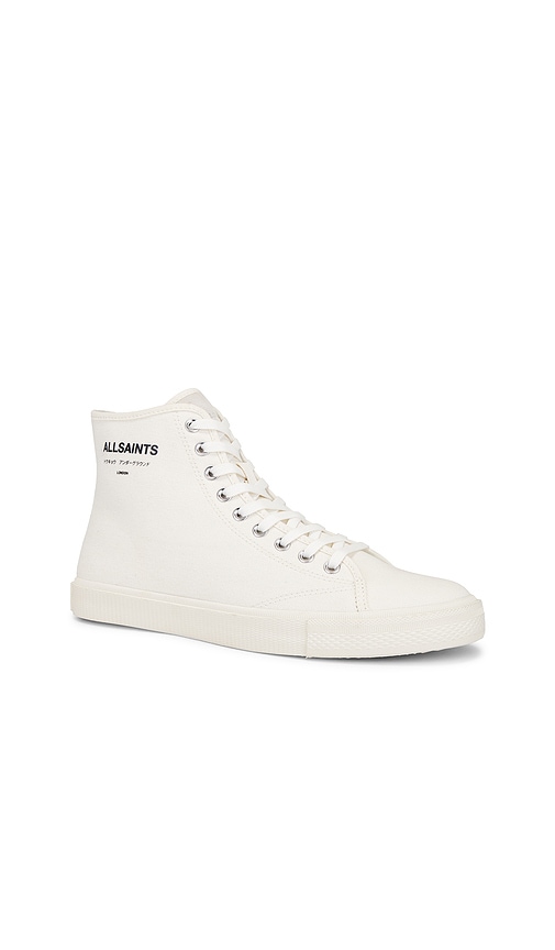 Shop Allsaints Underground Canvas High Top In 오프 화이트