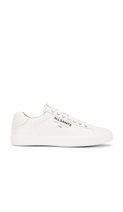 Shop Allsaints Underground Leather Low Top In White